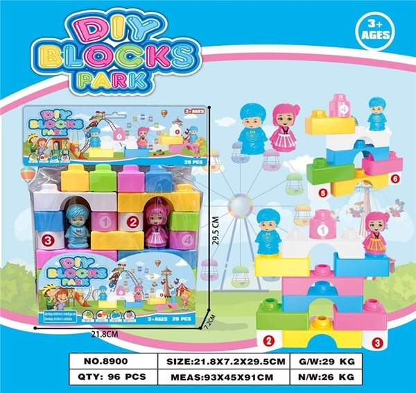 8900 TÚI RÁP CÔNG VIÊN + 2C BÉ 29 MIẾNG (PVC)