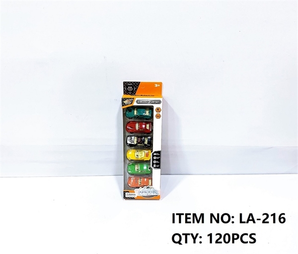 LA-216 VỈ HỘP XE HƠI SẮT 6C ĐỦ MẪU LA-206 - LA-286, LA-516