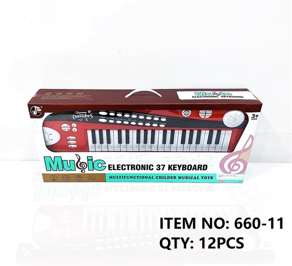 660-11 HỘP ĐÀN ORGAN PIN 37 PHÍM CÓ CHÂN, GHẾ