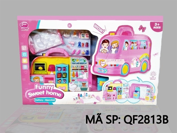 QF2813B HỘP XE HƠI NỘI THẤT NHÀ PIN Funny Sweet Home