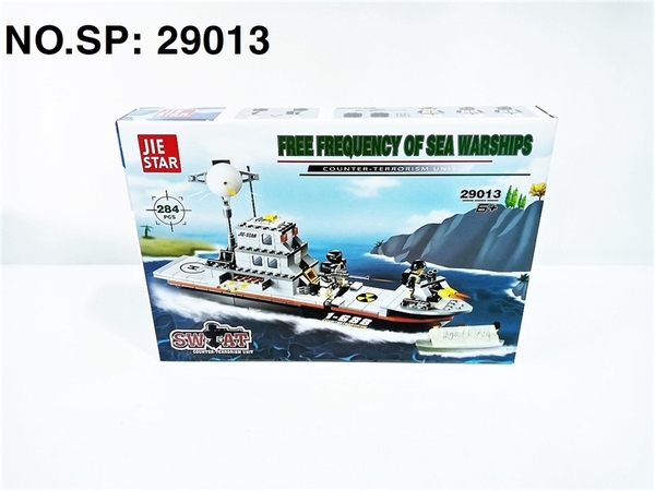 29013 HỘP LOGO RÁP TÀU CHIẾN QUÂN SỰ 284 MIẾNG SWAT COUNTER-TERRORISM UNIT (JIE STAR) 29001, 29002, 29010, 29012, 29016