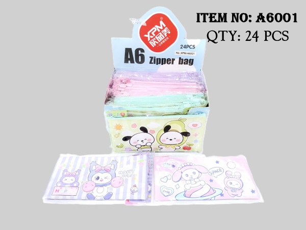 A6001A TÚI KHÓA KÉO ĐỰNG TÀI LIỆU KHỔ A6 SANRIO ĐỦ MẪU