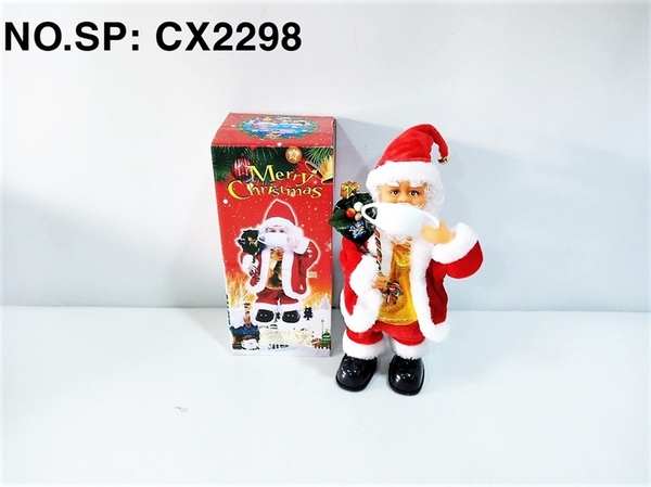 CX2298 HỘP NOEL PIN TAY CẦM KHẨU TRANG, ĐEO TÚI QUÀ