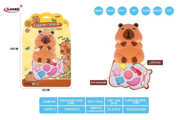 A8107-1  VỈ PHẤN TRANG ĐIỂM 1 TẦNG CAPYBARA