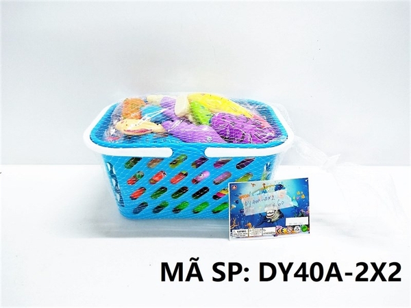 DY40A-2X2 LƯỚI RỔ CÂU CÁ 2 CẦN HÍT + 46C (SÒ, ỐC, MỰC, CUA) + 2C VỢT