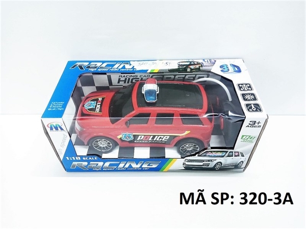 320-3A HỘP XE HƠI CS ĐK 7 Đ.TÁC ĐÈN 3D, KHÔNG SẠC TL 1:18 Racing