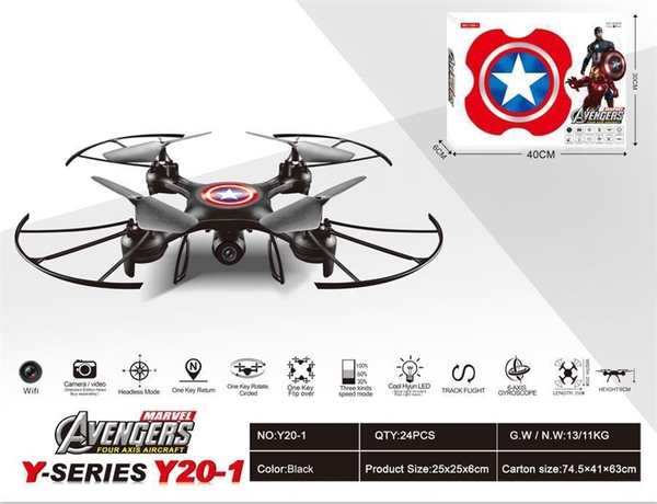 Y20-1 HỘP MÁY BAY DRONE CAPTIAN ĐIỀU KHIỂN TRÊN KHÔNG 4 CÁNH QUẠT,CAMERA, WIFI, ĐÈN LED, SẠC USB