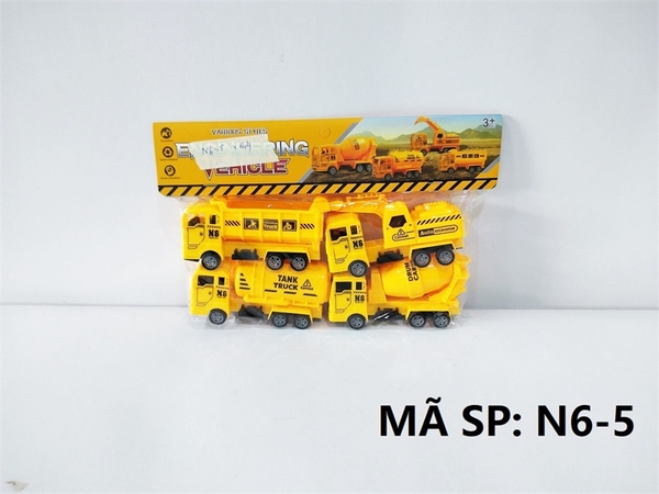 N6-5 TÚI XE CT TRỚN 4C ĐỦ MẪU (BEN, CÀO, TRỘN, BỒN) (PVC) Engineering Vehicle