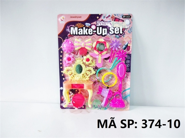 374-10 VỈ TRANG ĐIỂM BÀN TRANG ĐIỂM, GHẾ, MÁY SẤY, LƯỢC, GƯƠNG, CÀI NƠ, KẸP BÔNG, VÒNG TAY