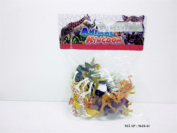 9618-41 TÚI THÚ RỪNG 14C (CỌP, HƯƠU, TÊ GIÁC, GẤU TRÚC, NAI, KHỈ, SƯ TỬ, LỪA, BÁO)