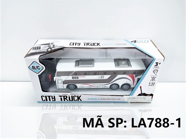 LA788-1 HỘP XE BUS ĐK 7 Đ.TÁC, KHÔNG SẠC TL 1:32 City Truck