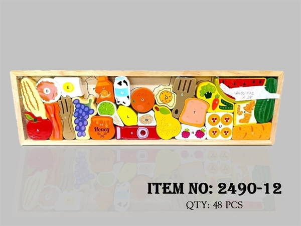 2490-12 BẢNG GỖ THỨC ĂN, TRÁI CÂY