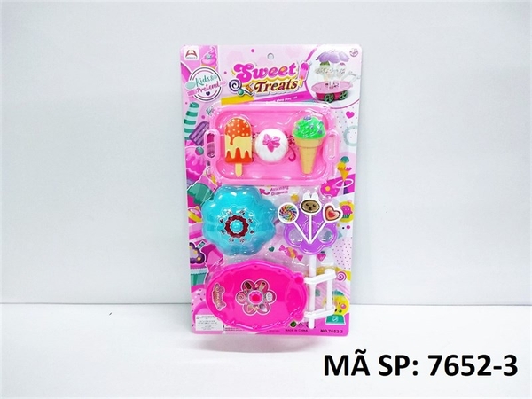 7652-3 VĨ BẾP XE ĐẨY KEM, KẸO DÙ + 3C KEM + KHÂY (Sweet Treats) 7652-3