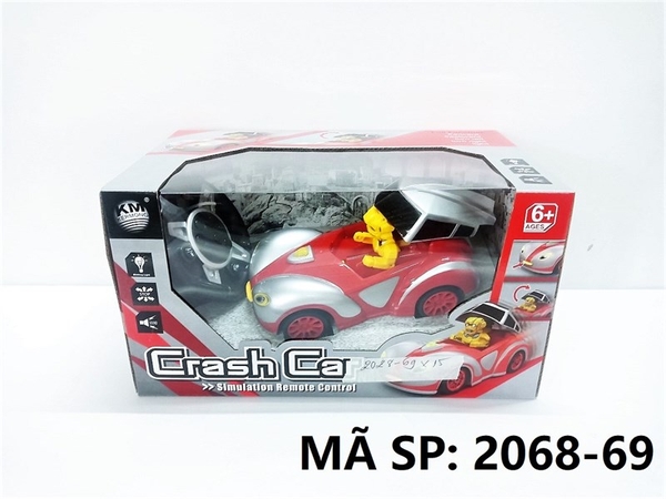 2068-69 HỘP XE HƠI ĐK 7 Đ.TÁC, BIẾN HÌNH, CÓ SẠC Crash Car