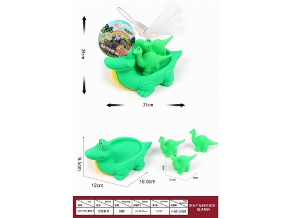 Y55-105-1 LƯỚI CHÍT KHỦNG LONG CỔ DÀI MẸ CON (1 MẸ, 3 CON)