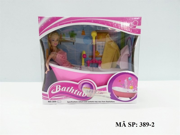 389-2 HỘP BABY 1C BỒN TẮM PIN XỊT NƯỚC VÒI SEN + 2 KHĂN TẮM