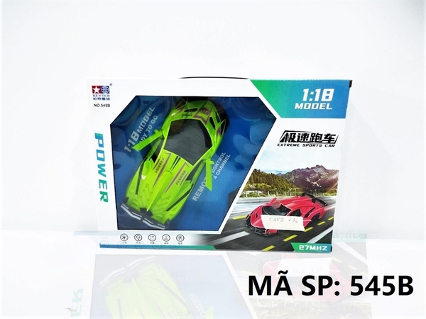545B HỘP XE HƠI LAMBORGHINI MỞ CỬA ĐK 7 Đ.TÁC, CÓ SẠC TL 1:18 Power