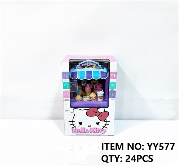YY577 HỘP BẾP XE ĐẨY QUẦY KEM 28 MIẾNG KITTY YY-577