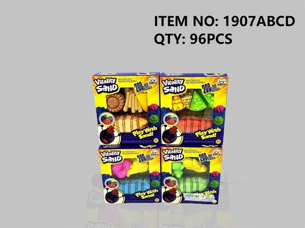 1907ABCD HỘP ĐẤT SÉT CÁT NẶN 1 TÚI 200G 4 MẪU (THÚ BIỂN + THÚ RỪNG + BÁNH SINH NHẬT + BÁNH QUY KHOAI TÂY CHIÊN) Vitality Sand