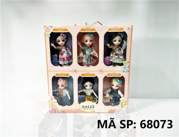 68073 HỘP BABY 6C KHỚP, MẮT THỦY TINH (SOPHIA, YILISA, LUOYITE, DIANA, CHRIS, XINDINA) Sally