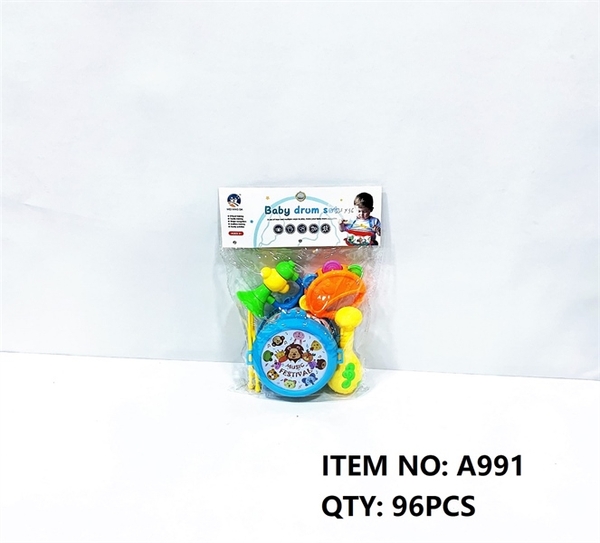 A991 TÚI TRỐNG + KÈN + LẮC (PVC)