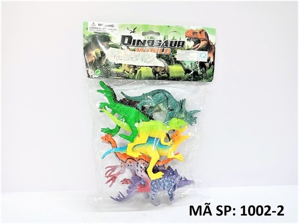 1002-2 TÚI THÚ KHỦNG LONG 6C (ĐỦ MẪU) (PVC) (Dinosaur World)