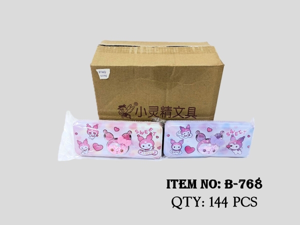 B-768 TÚI HỘP THIẾC ĐỰNG BÚT VIẾT SANRIO TUYẾT