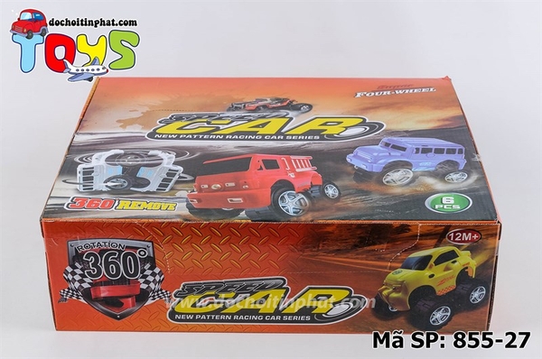 855-27 (TÍNH CÁI) HỘP XE HƠI, CT TRỚN BÁNH LỚN ĐỦ MẪU XOAY 360 ĐỘ 6C