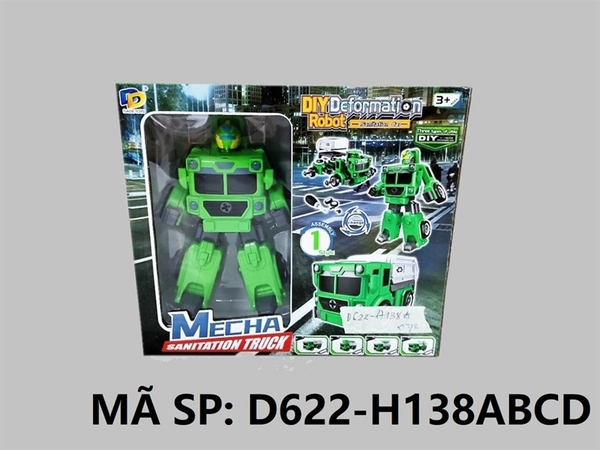D622-H138ABCD HỘP XE CÔNG TRÌNH VỆ SINH TRỚN BIẾN HÌNH ROBO + ỐC VÍT D622-H138A, D622-H138B, D622-H138C, D622-H138D