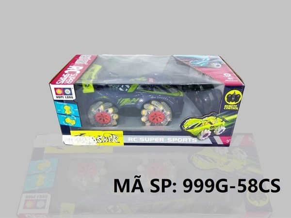 999G-58CS HỘP XE ĐUA ĐK 7 Đ.TÁC, BÁNH ĐÈN, CÓ SẠC Super Sports