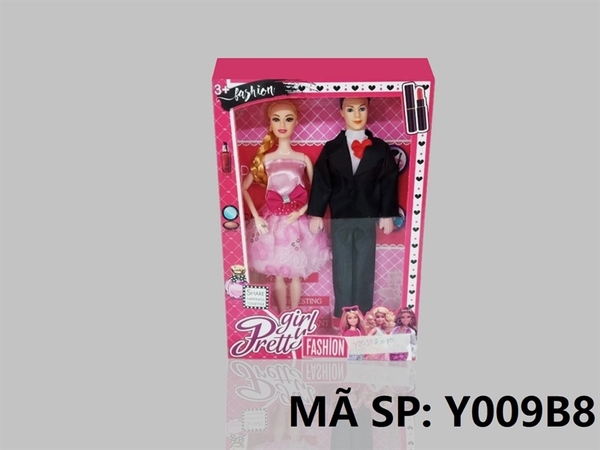 Y009B8 HỘP BABY 2C CÔ DÂU KHỚP, CHÚ RỂ Girl Pretty