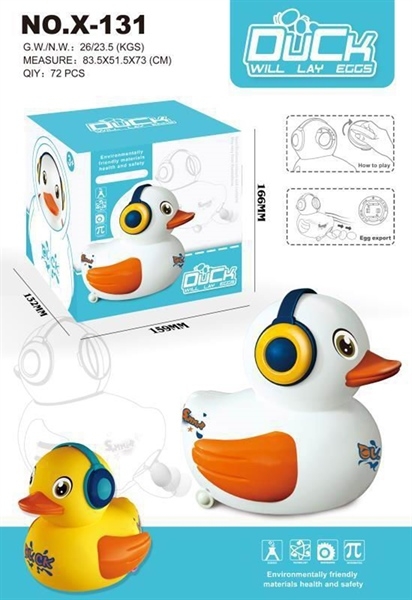 X-131 HỘP VỊT ĐEO TAI NGHE ĐẺ TRỨNG PIN