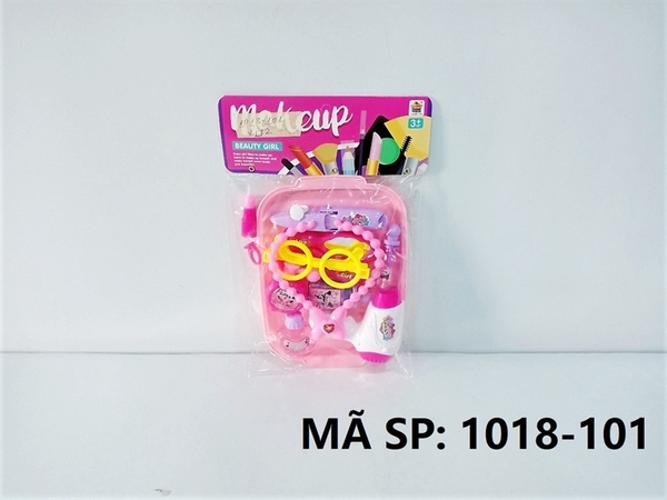 1018-101 TÚI KHÂY TRANG ĐIỂM MÁY SẤY, MẮT KIẾNG, DÂY CHUYỀN, GƯƠNG, LƯỢC Make up