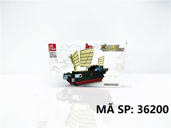 36200 HỘP LOGO RÁP TÀU FUJIAN BOAT 156 MIẾNG JIE STAR