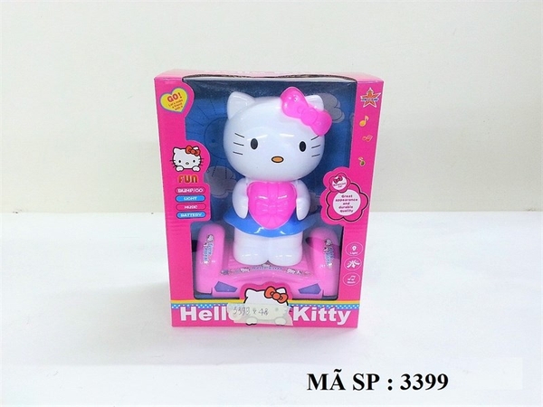 3399 HỘP MÈO KITTY TRƯỢT XE PIN ĐÈN