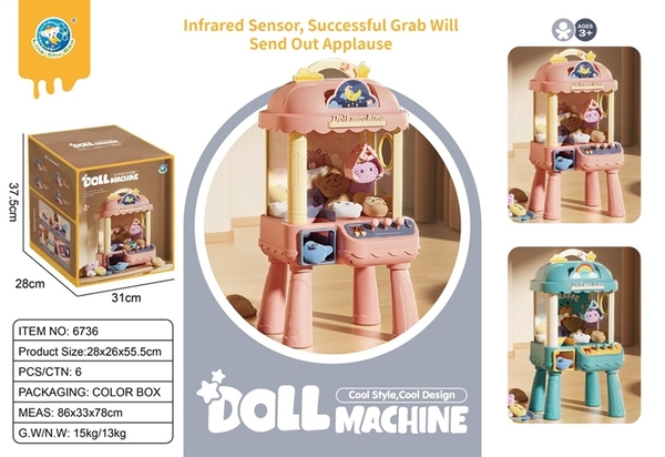 6736  HỘP MÁY ĐIỀU KHIỂN GẮP THÚ NHỒI BÔNG PIN