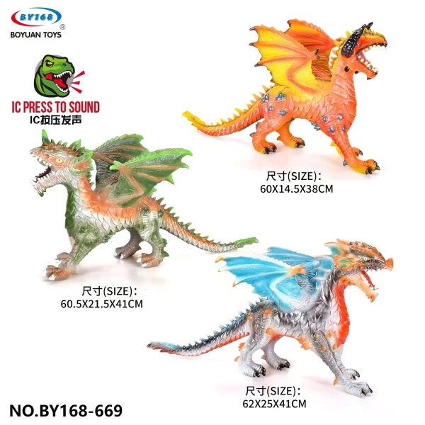 BY168-669  TÚI THÚ KHỦNG LONG CÁNH MỀM PIN 1C ĐỦ MÃU