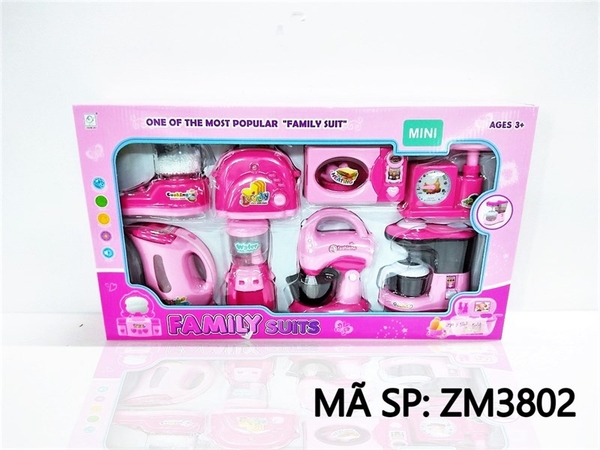 ZM3802 HỘP BẾP PIN 8 MÓN (LÒ NƯỚNG, MÁY LỌC NƯỚC, ẤM SIÊU TỐC, MÁY TRỘN, MÁY ÉP TUYẾT, MÁY PHA CÀ PHÊ)