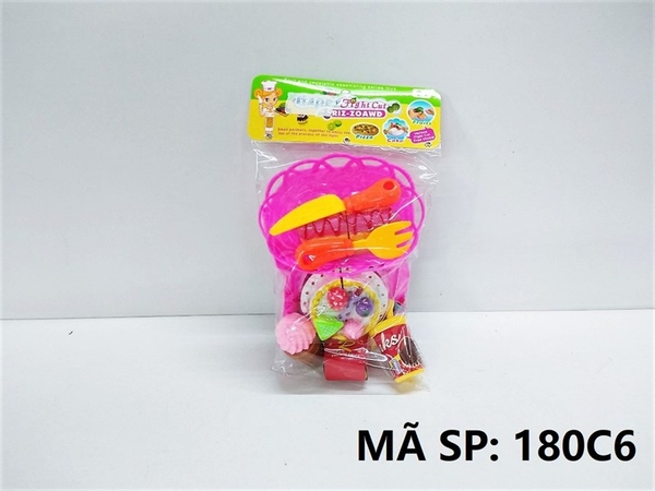 180C6 TÚI BẾP BÁNH SINH NHẬT + KEM + KHOAI TÂY + RỔ, DĨA + XÚC XÍCH + DAO, NĨA (HAPPY FIGHT CUT) 180