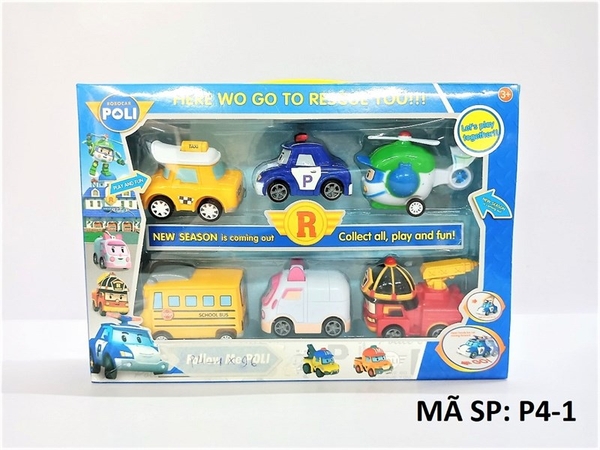 P4-1 HỘP XE ROBOCAR POLI TRỚN 6C (ĐỦ MẪU)