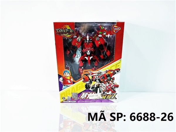 6688-26 HỘP RÁP ROBO BIẾN HÌNH RỒNG ĐỎ Dragon Force