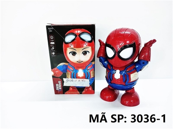 3036-1 HỘP SIÊU NHÂN NHỆN PIN BỤNG ĐÈN NHẢY DANCING