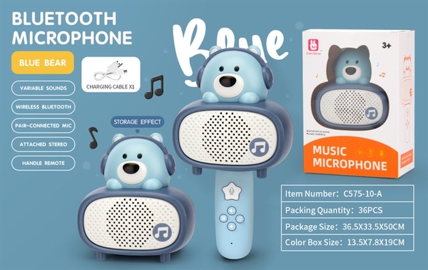 C575-10-A HỘP LOA MICRO PIN TAY CẦM GẤU + SẠC USB