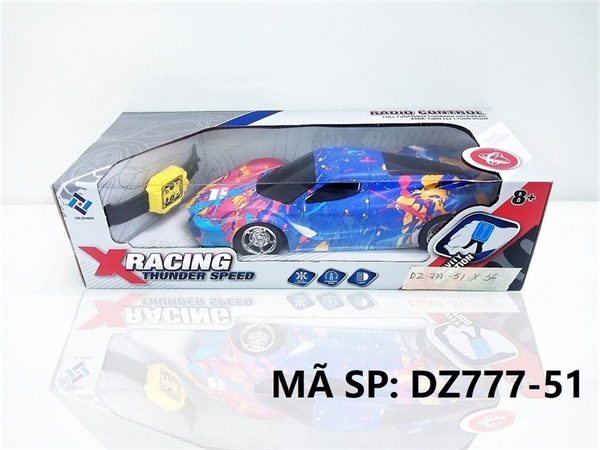 DZ777-51 HỘP XE HƠI FERRARI HOA VĂN ĐIỀU KHIỂN 7 ĐỘNG TÁC, KHÔNG SẠC, ĐỒNG HỒ ĐK