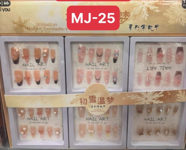 MJ-25  LỐC MÓNG TAY DÀI 12 HỘP ĐỦ MẪU (9 KIỂU)