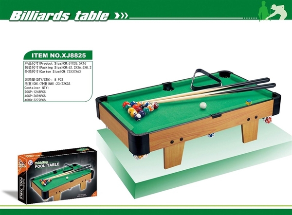 XJ8825 HỘP BÀN BIDA LỖ GỖ CÓ CHÂN 61x35.5x16cm XJ8823