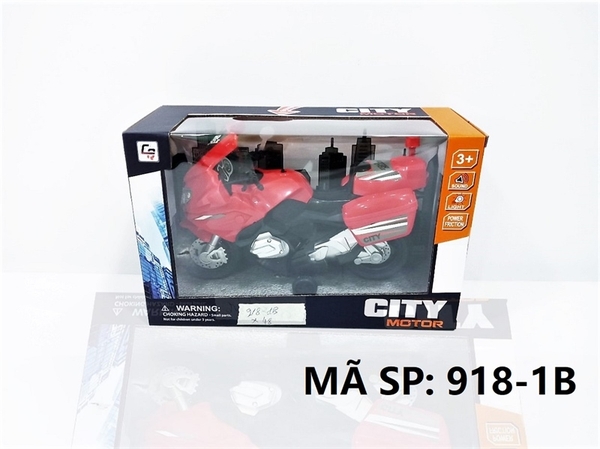 MC918-1B HỘP XE MOTO TRỚN PIN NÚT NHẠC ĐÈN City Motor