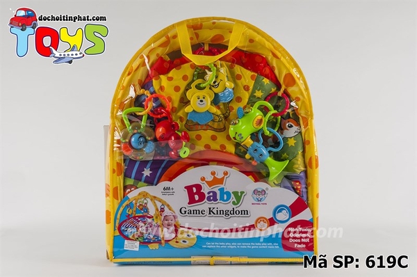 619C TÚI THẢM CHƠI HÌNH RÙA 5 MÓN (BABY GAME KINGDOM)