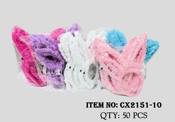 CX2151-10  TÚI 12C CÀI TÓC TAI THỎ LÔNG ĐÈN