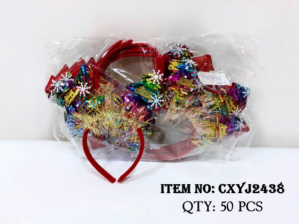 CXYJ2438  TÚI 12C CÀI TÓC CÂY THÔNG NOEL CƯỜM, KIM TUYẾN